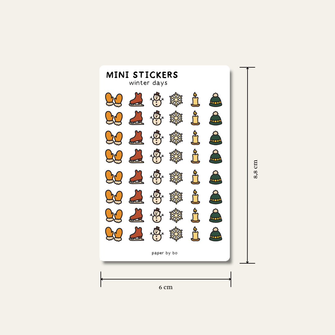 Winter days mini stickers