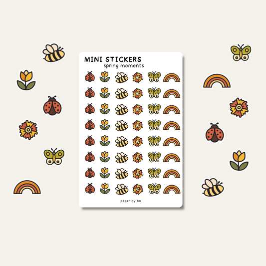 Spring moments mini stickers