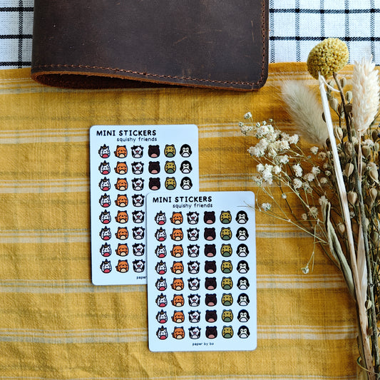 Squishy friends mini stickers