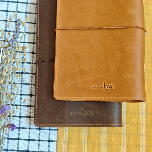 Genuine leather planner cover