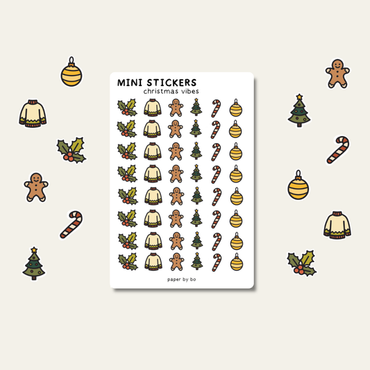 Christmas vibes mini stickers