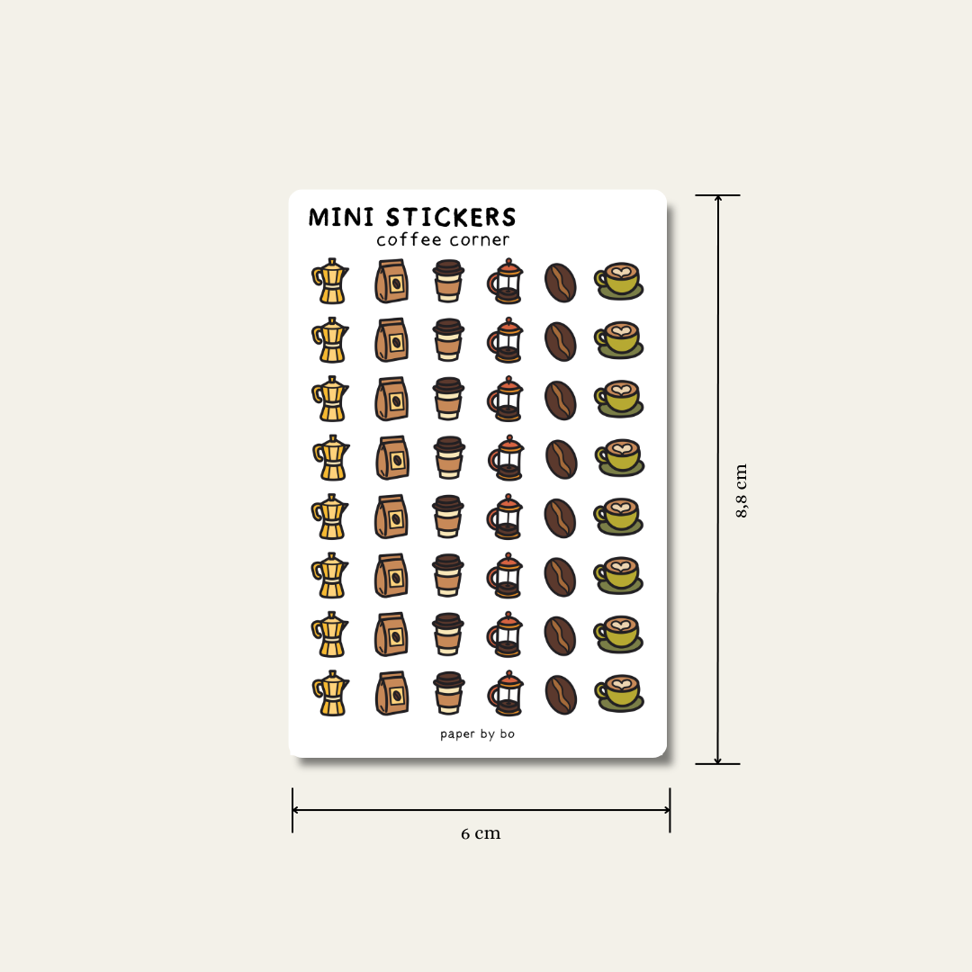 Coffee corner mini stickers
