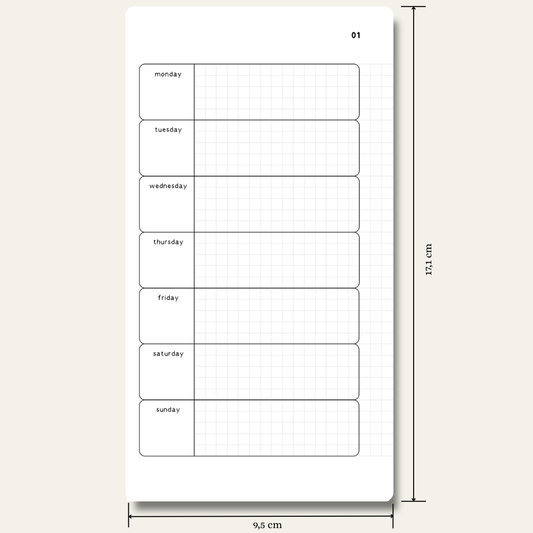 Weekly planner inserts | undated