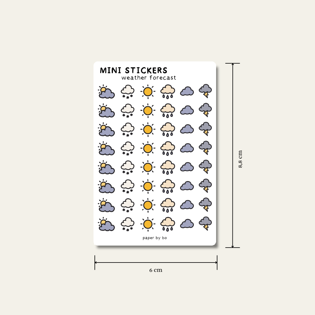 Weather forecast mini stickers