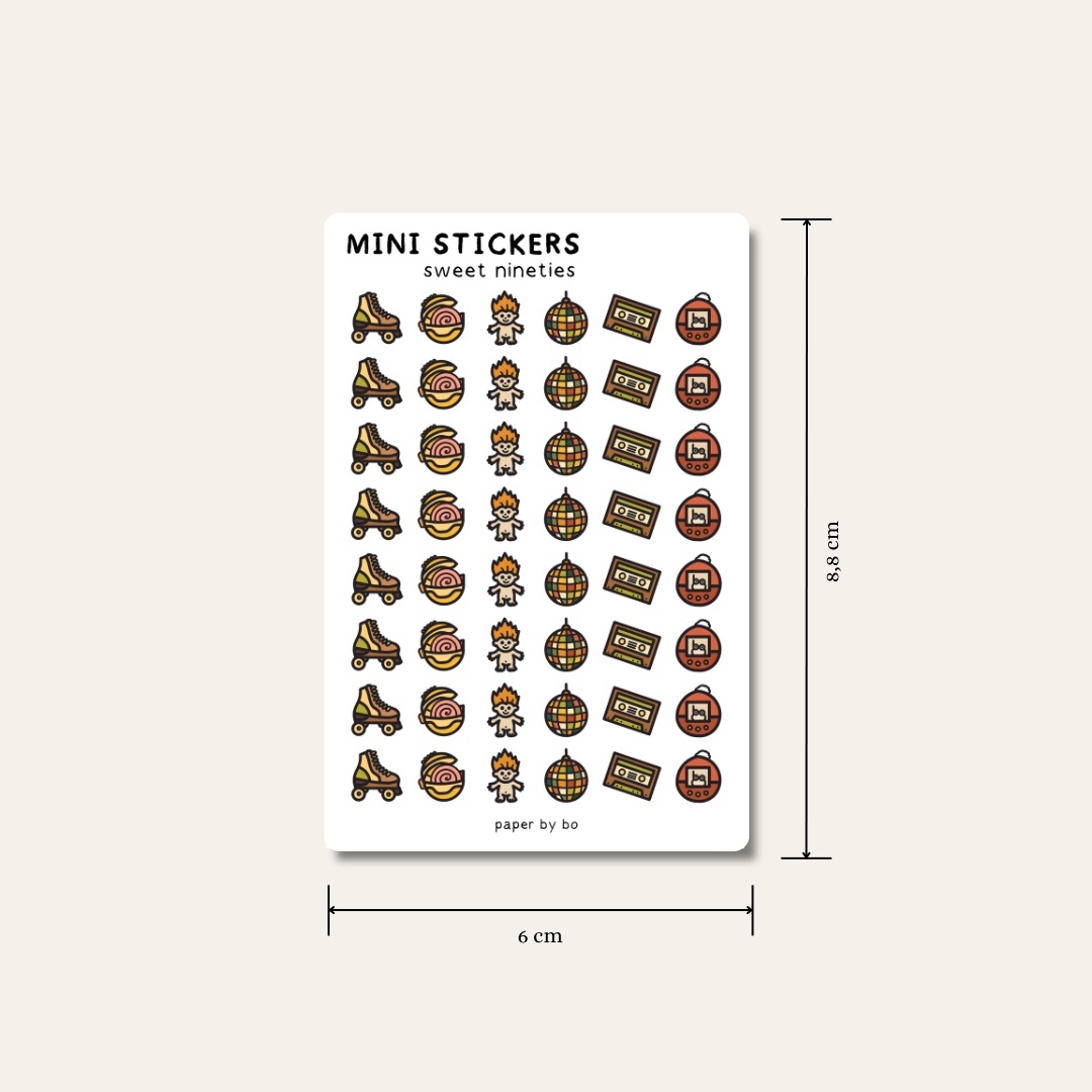 Sweet nineties mini stickers