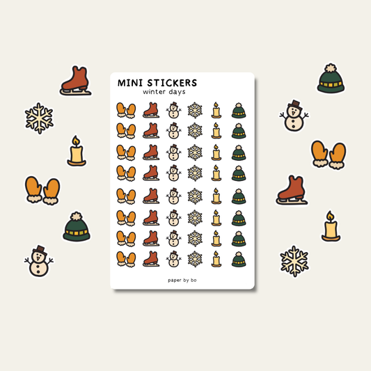 Winter days mini stickers