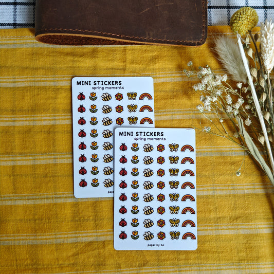 Spring moments mini stickers