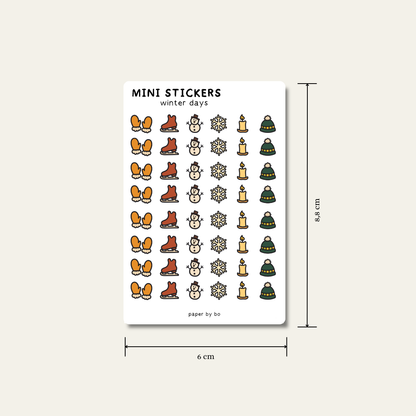 Winter days mini stickers