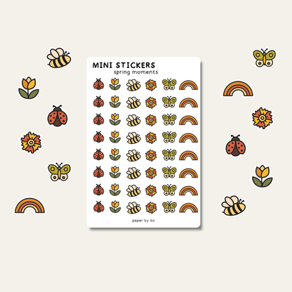 Spring moments mini stickers