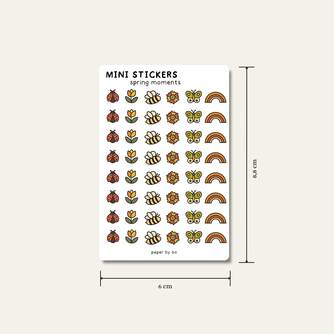Spring moments mini stickers