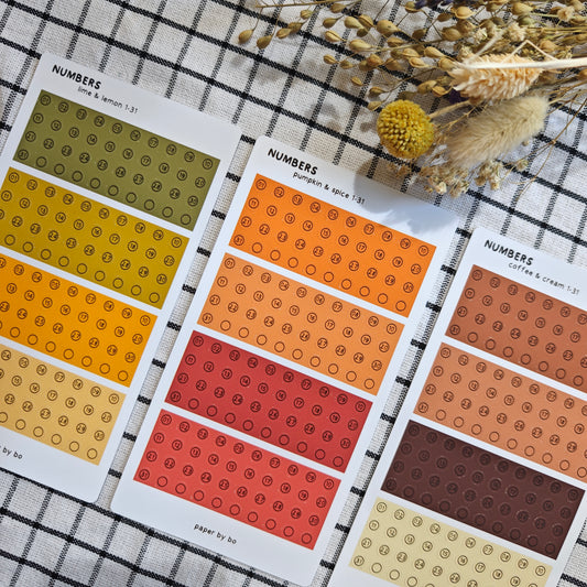 Numbers stickers | 1-31
