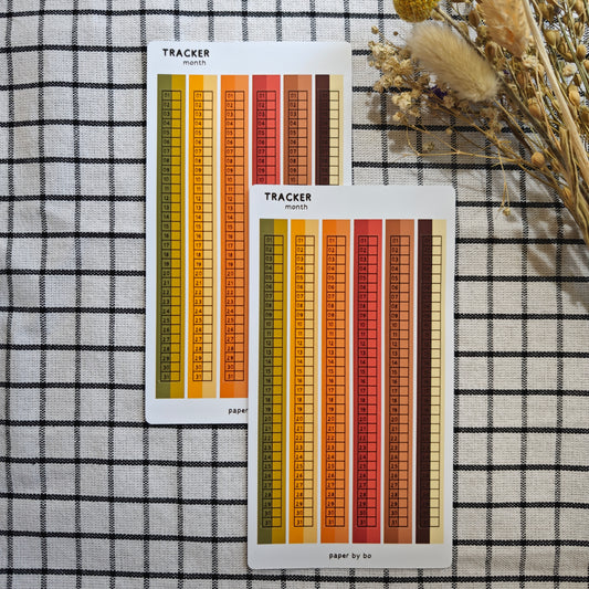 Month tracker stickers