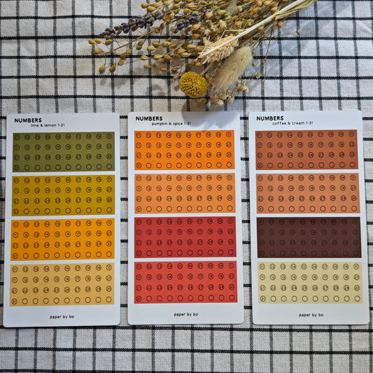 Numbers stickers | 1-31