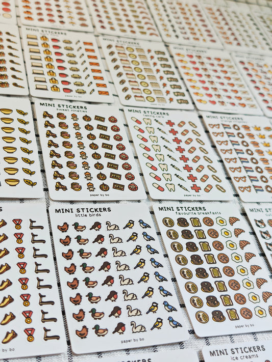 .Complete mini sticker collection [30 sticker sheets]
