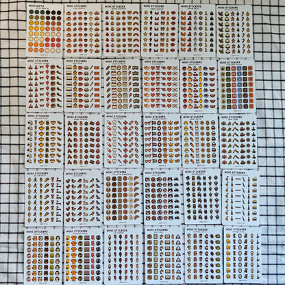 .Complete mini sticker collection - 33 sticker sheets