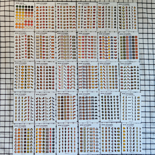 .Complete mini sticker collection [30 sticker sheets]