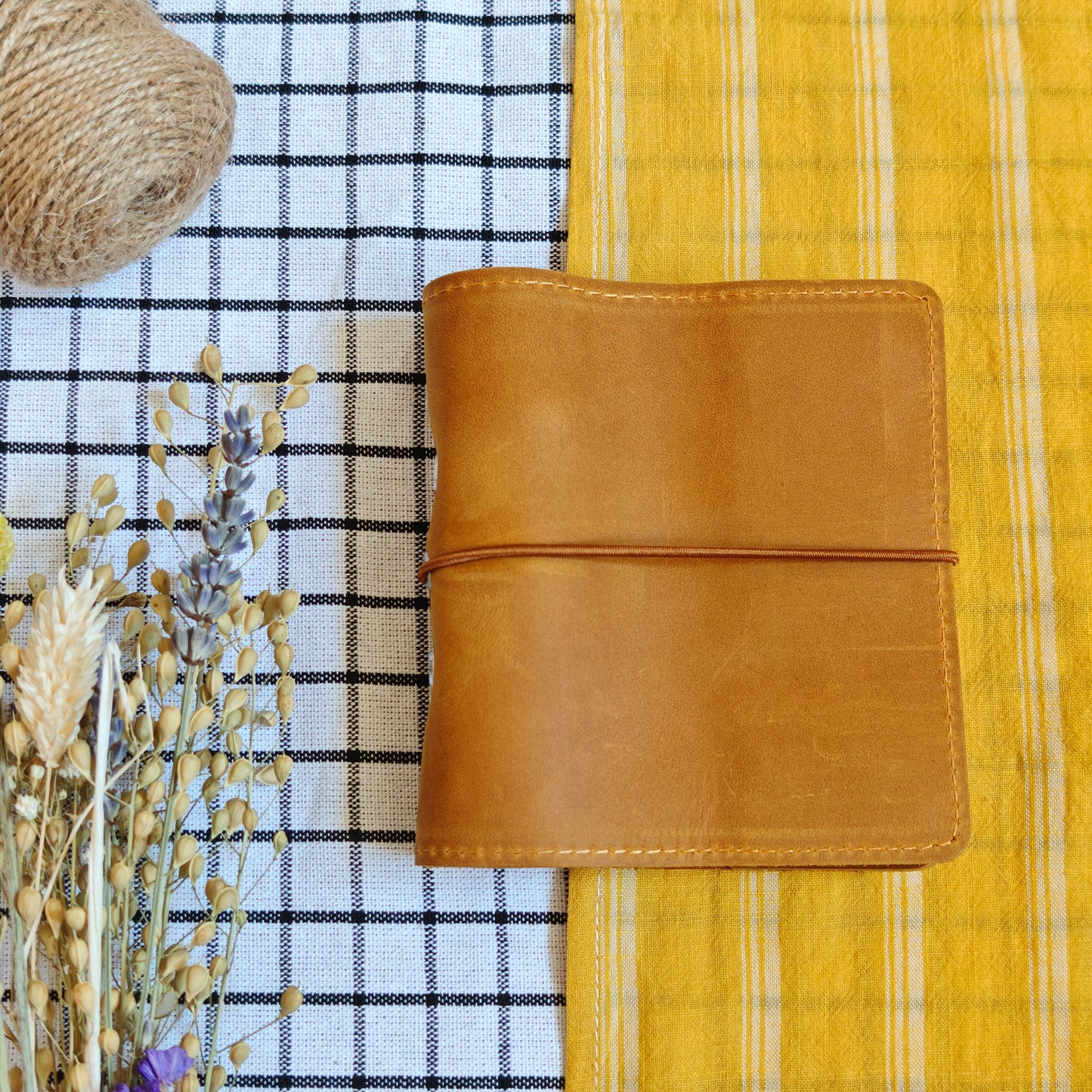 Genuine leather mini sticker album & notebook