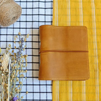 Genuine leather mini sticker album & notebook