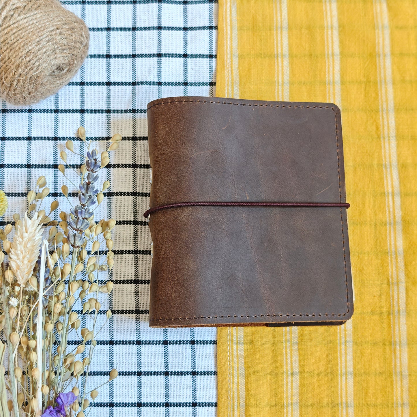 Genuine leather mini sticker album & notebook