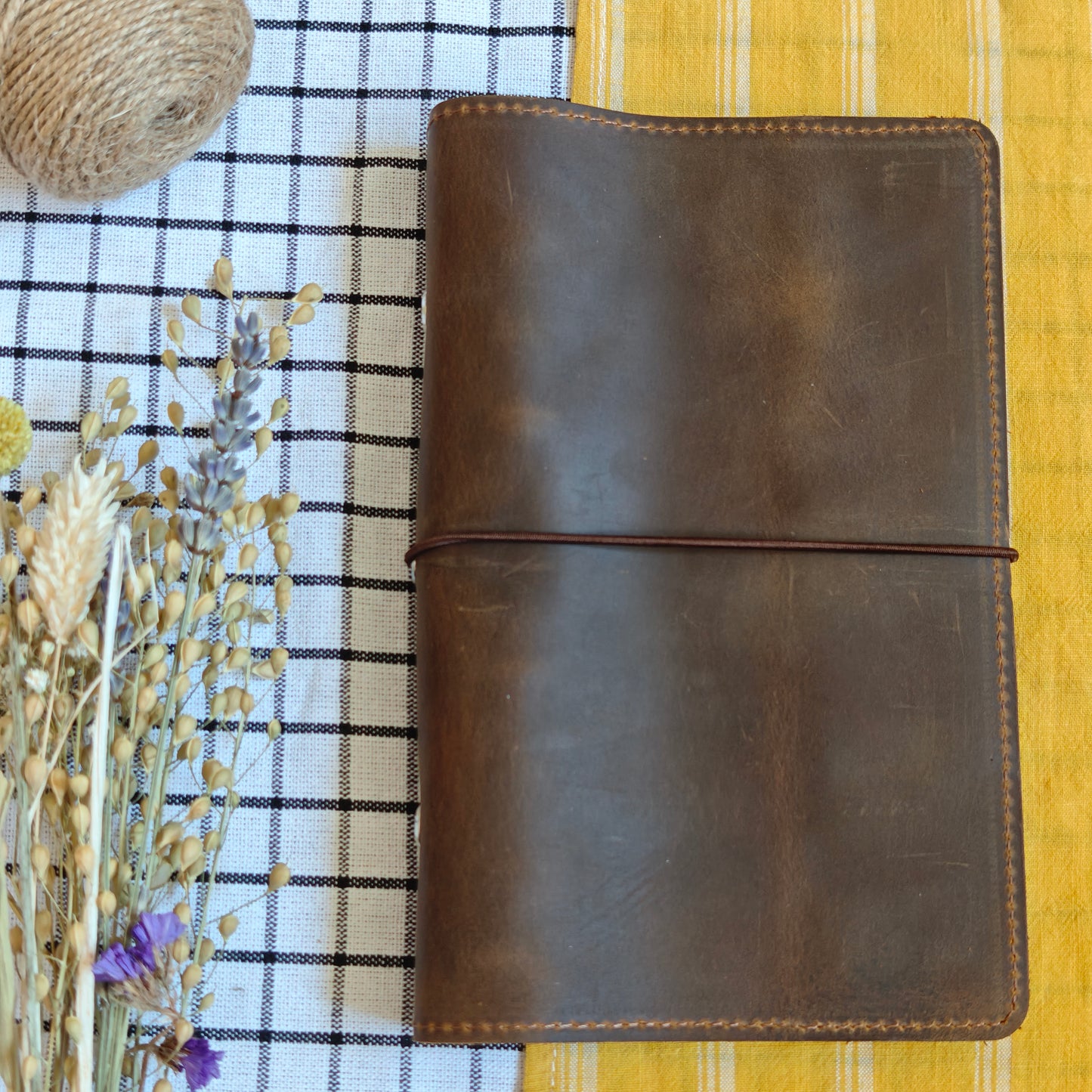 Genuine leather planner cover