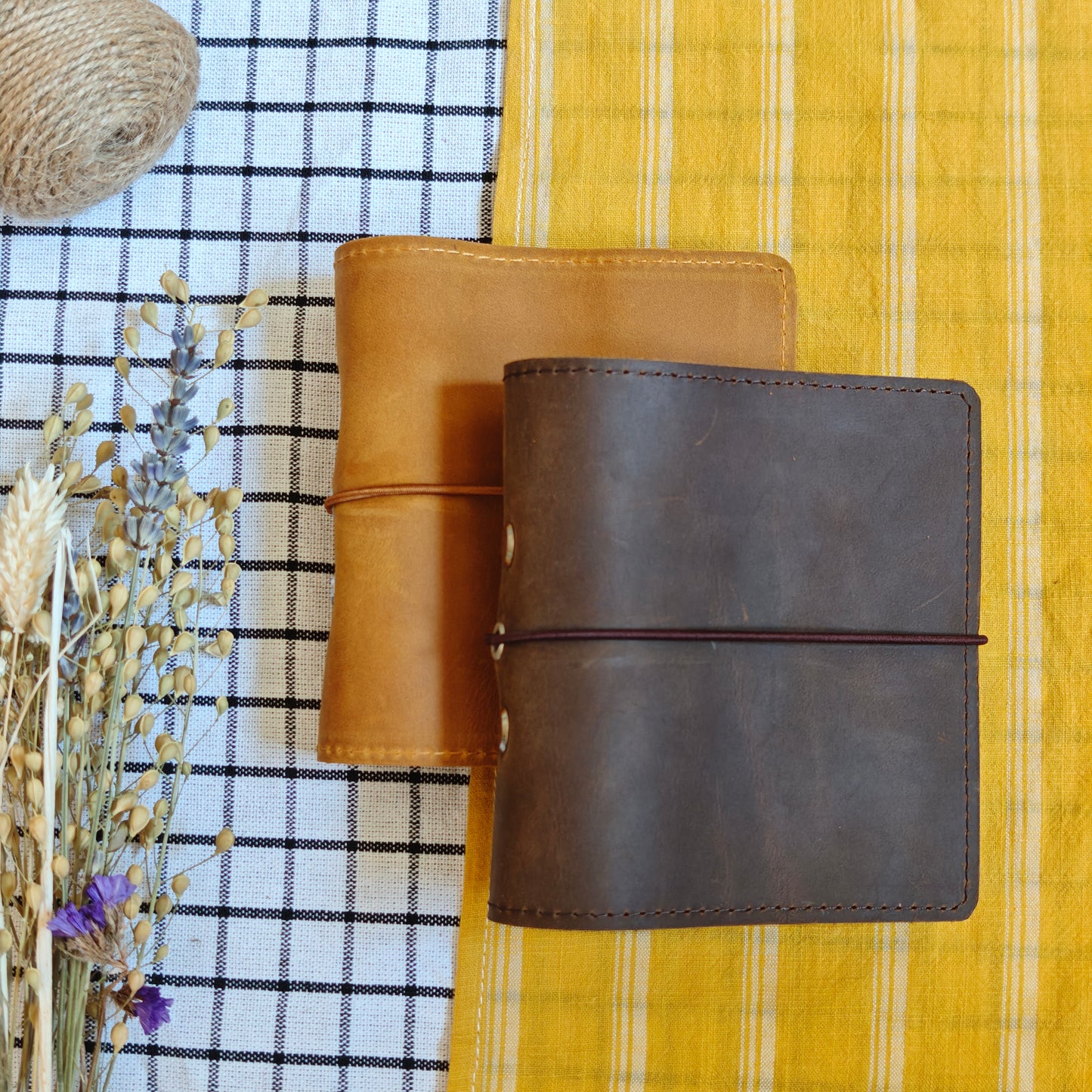 Genuine leather mini sticker album & notebook