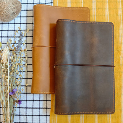 Genuine leather planner cover