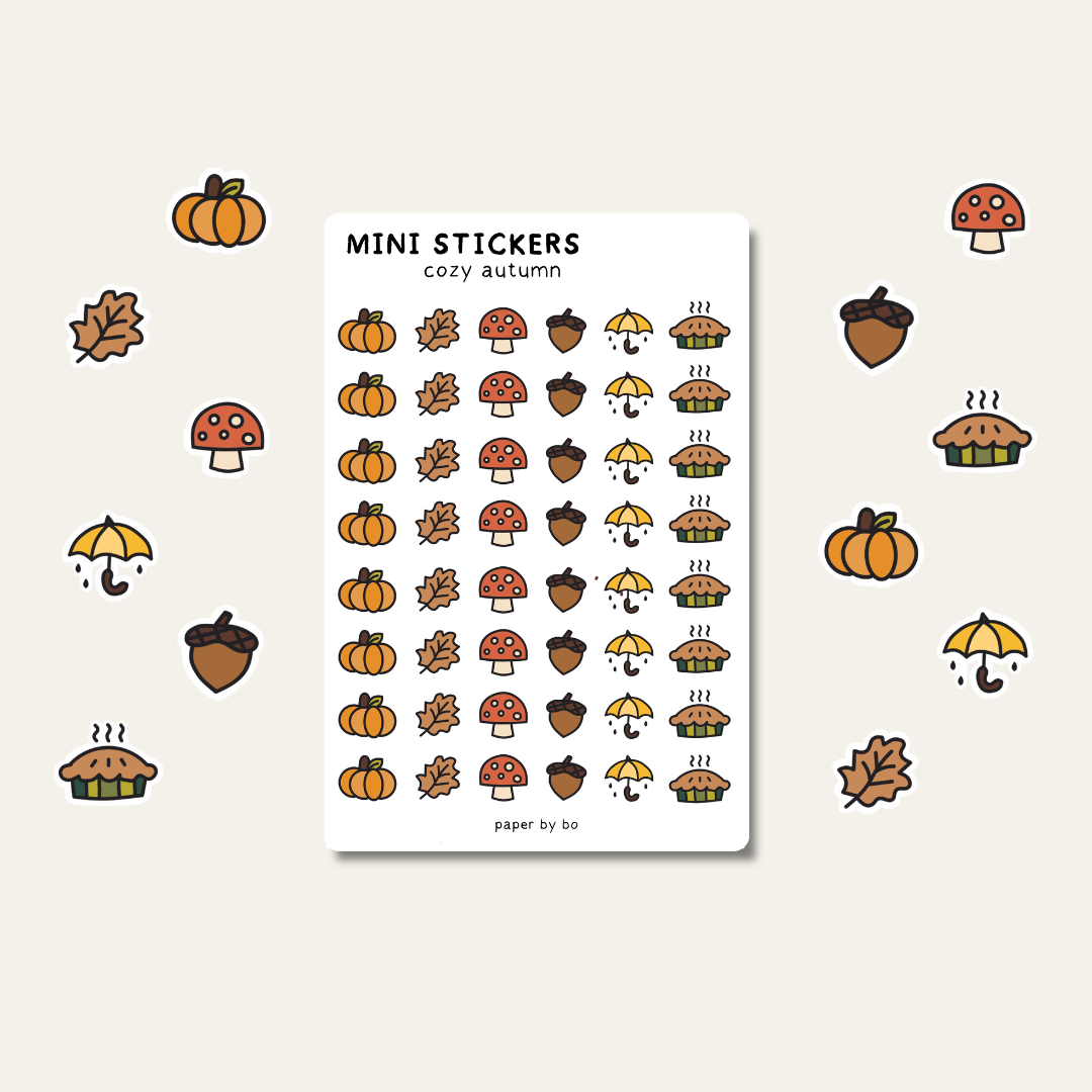 Cozy autumn mini stickers