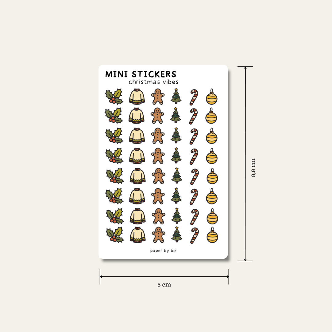Christmas vibes mini stickers