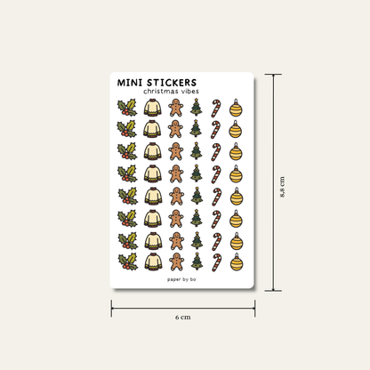 Christmas vibes mini stickers