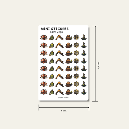 Calm yoga mini stickers