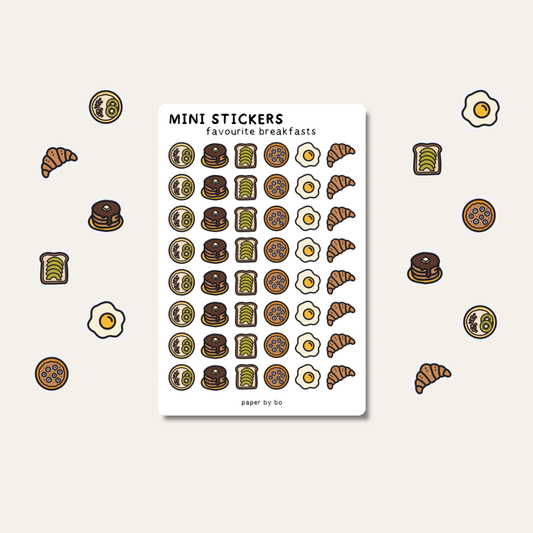 Favourite breakfasts mini stickers