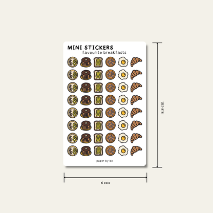 Favourite breakfasts mini stickers