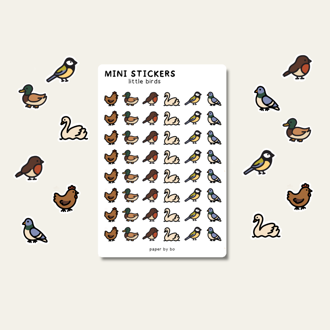 Little birds mini stickers