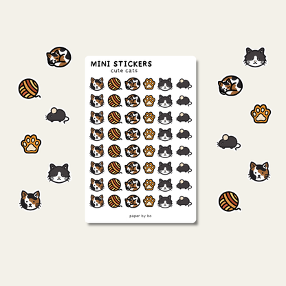 Cute cats mini stickers