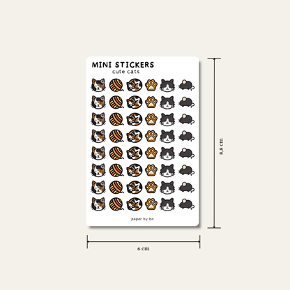 Cute cats mini stickers