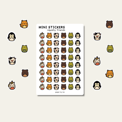Squishy friends mini stickers