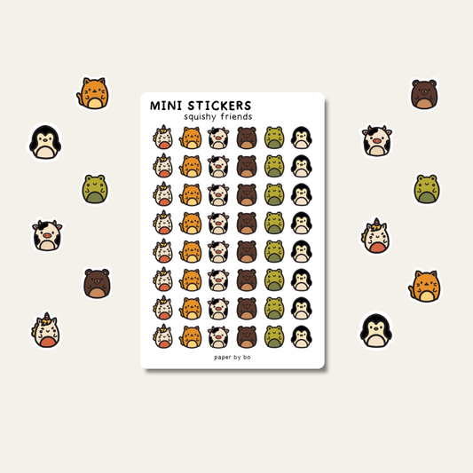 Squishy friends mini stickers
