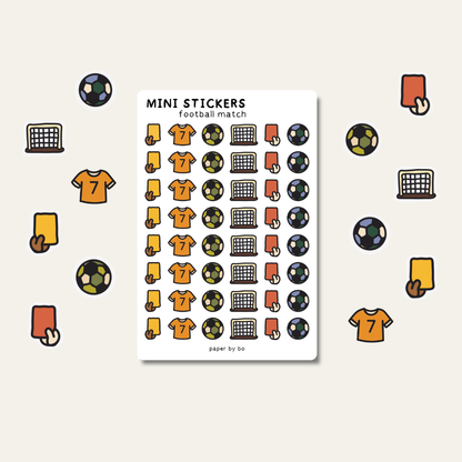 Football match mini stickers