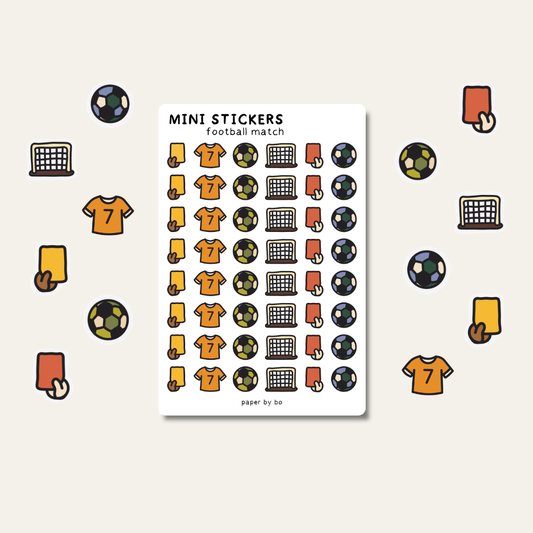 Football match mini stickers
