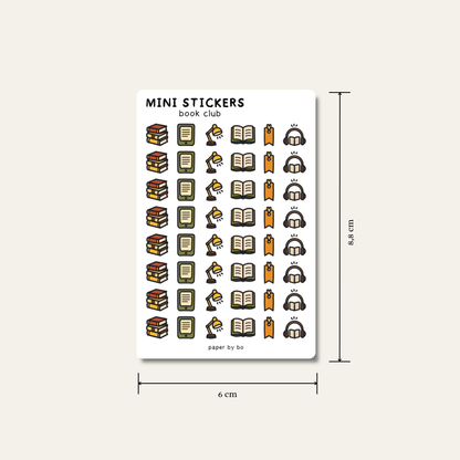 Book club mini stickers
