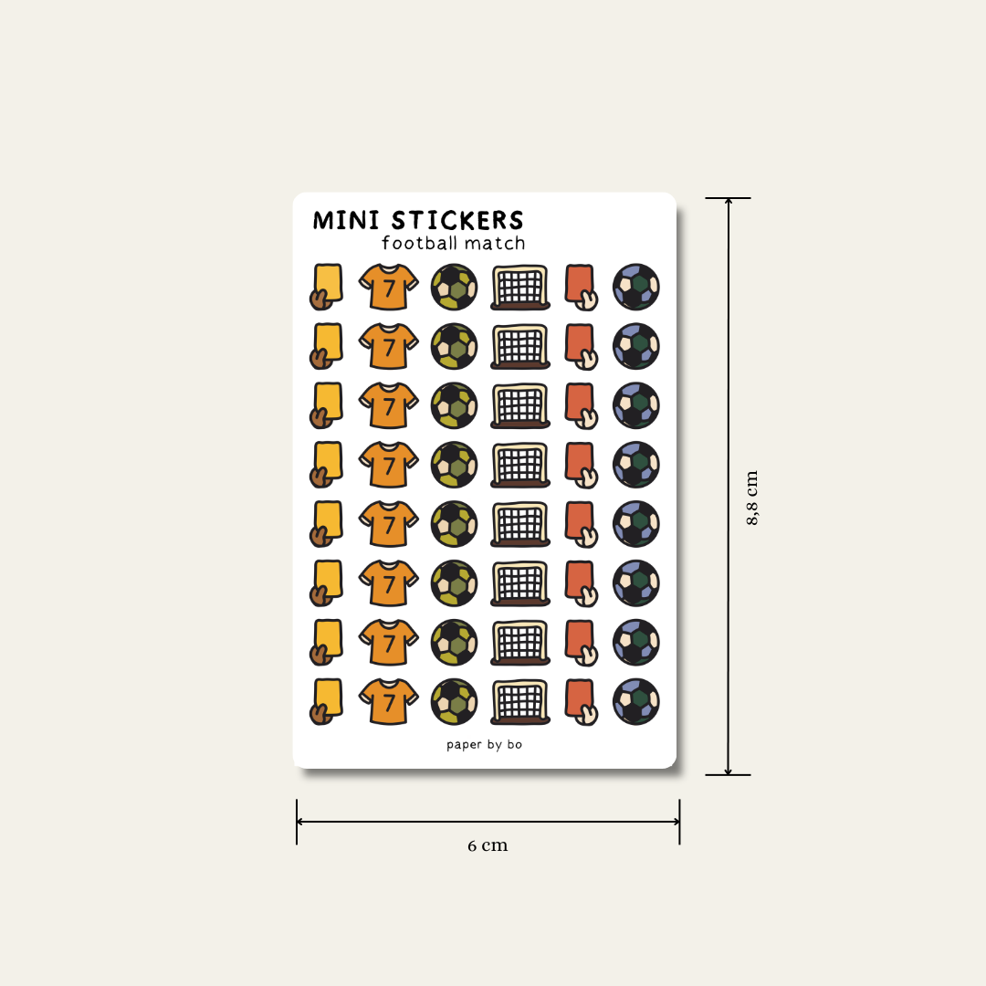 Football match mini stickers
