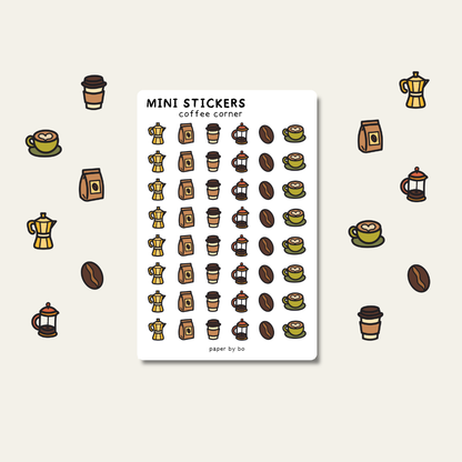 Coffee corner mini stickers
