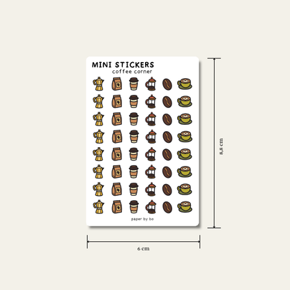 Coffee corner mini stickers