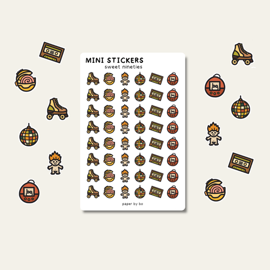 Sweet nineties mini stickers