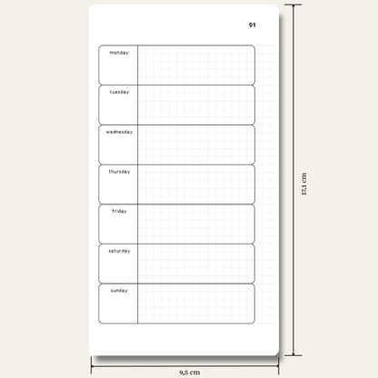 Weekly planner inserts | undated