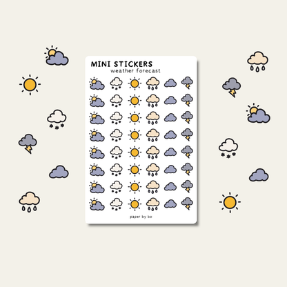Weather forecast mini stickers