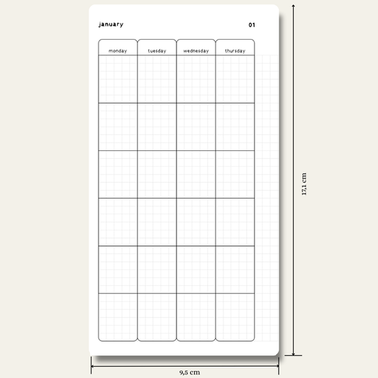 Monthly planner inserts | undated