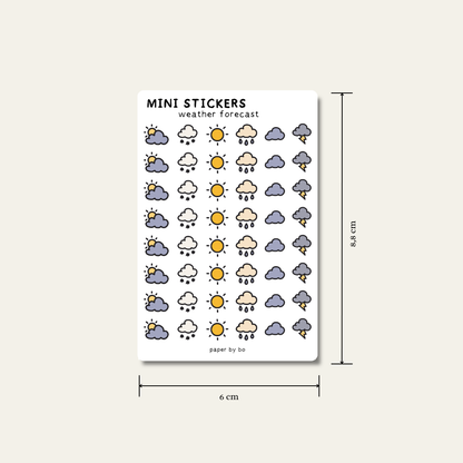 Weather forecast mini stickers