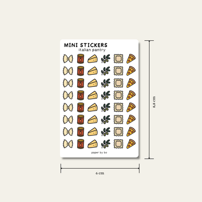 Italian pantry mini stickers