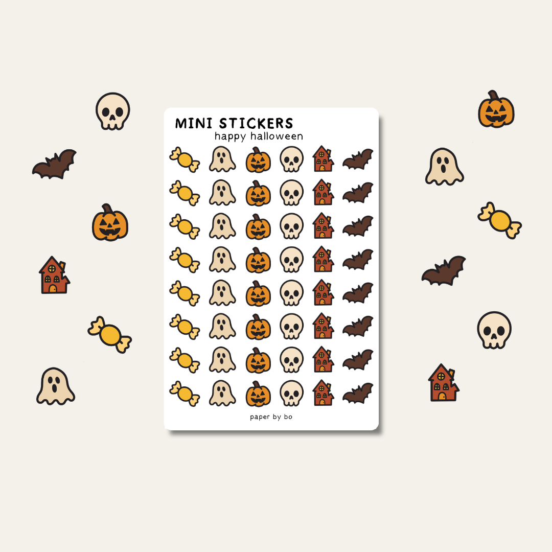 Happy halloween mini stickers